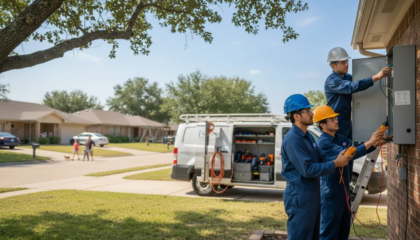 Certified electrician providing emergency electrical services in Snook, TX